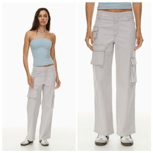 Aritzia Wilfred Free Picture Cargo Pant Preppy Scandi Girl Gray Size 8 Skater